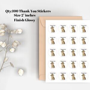 THANK YOU STICKER Finish Glossy (100 COUNT)